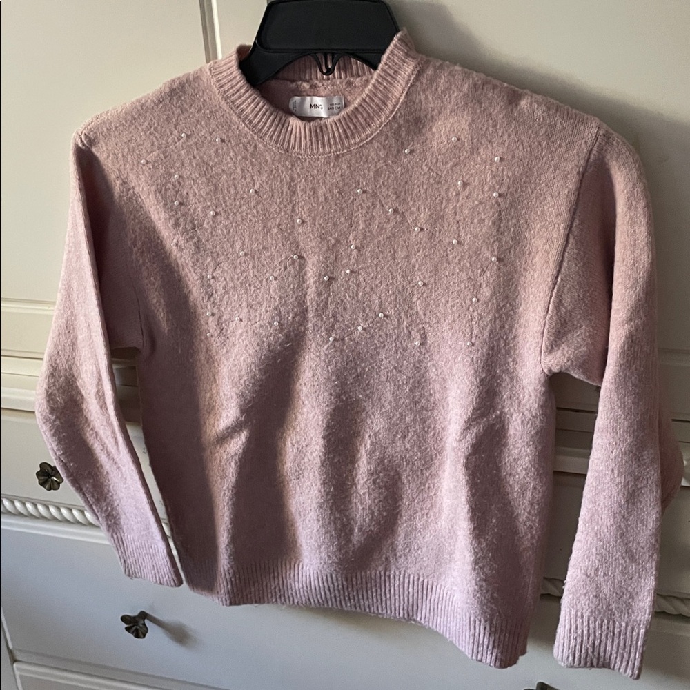 Mango Soft Blush Knit Top